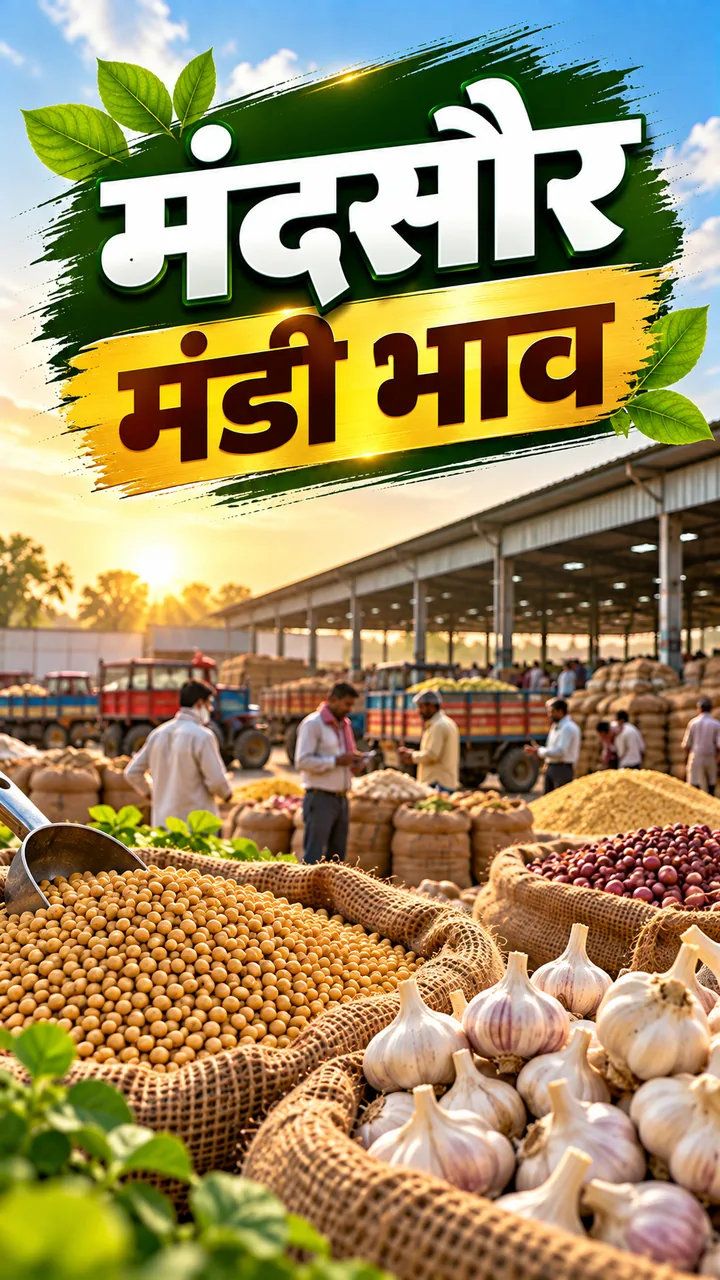 आज का मंदसौर मंडी भाव (03-10-2026): लहसुन, सोयाबीन व गेहूं में जोरदार तेजी